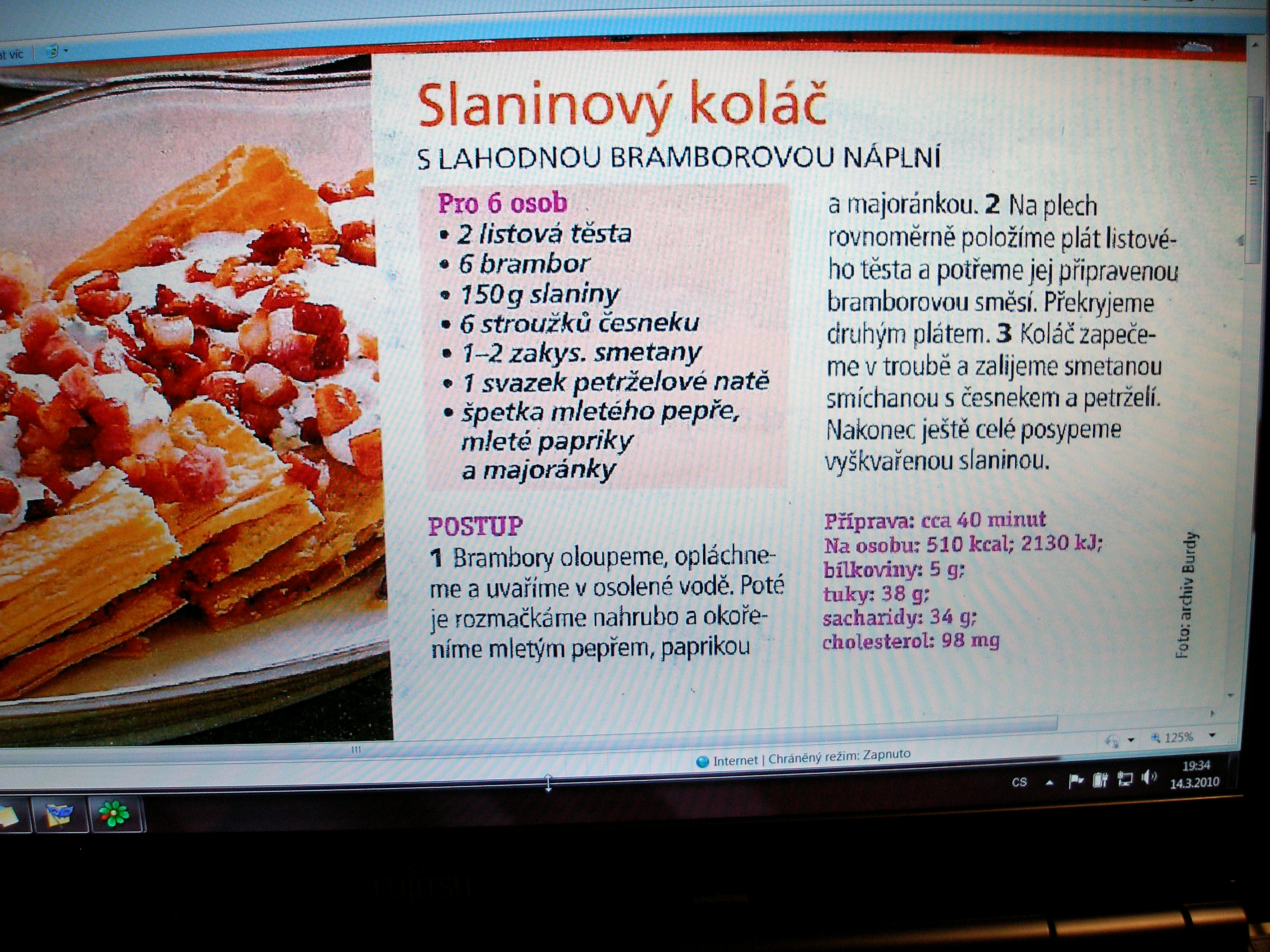 Slaninový koláč